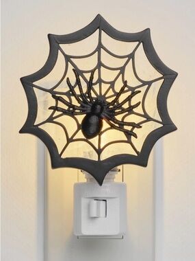 Celebrate Together black Spider Web Night Light Halloween fall